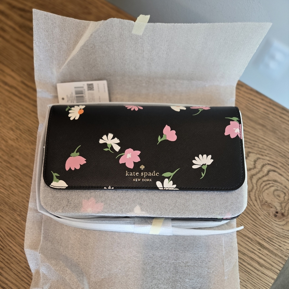 Kate Spade New York Black Floral Crossbody